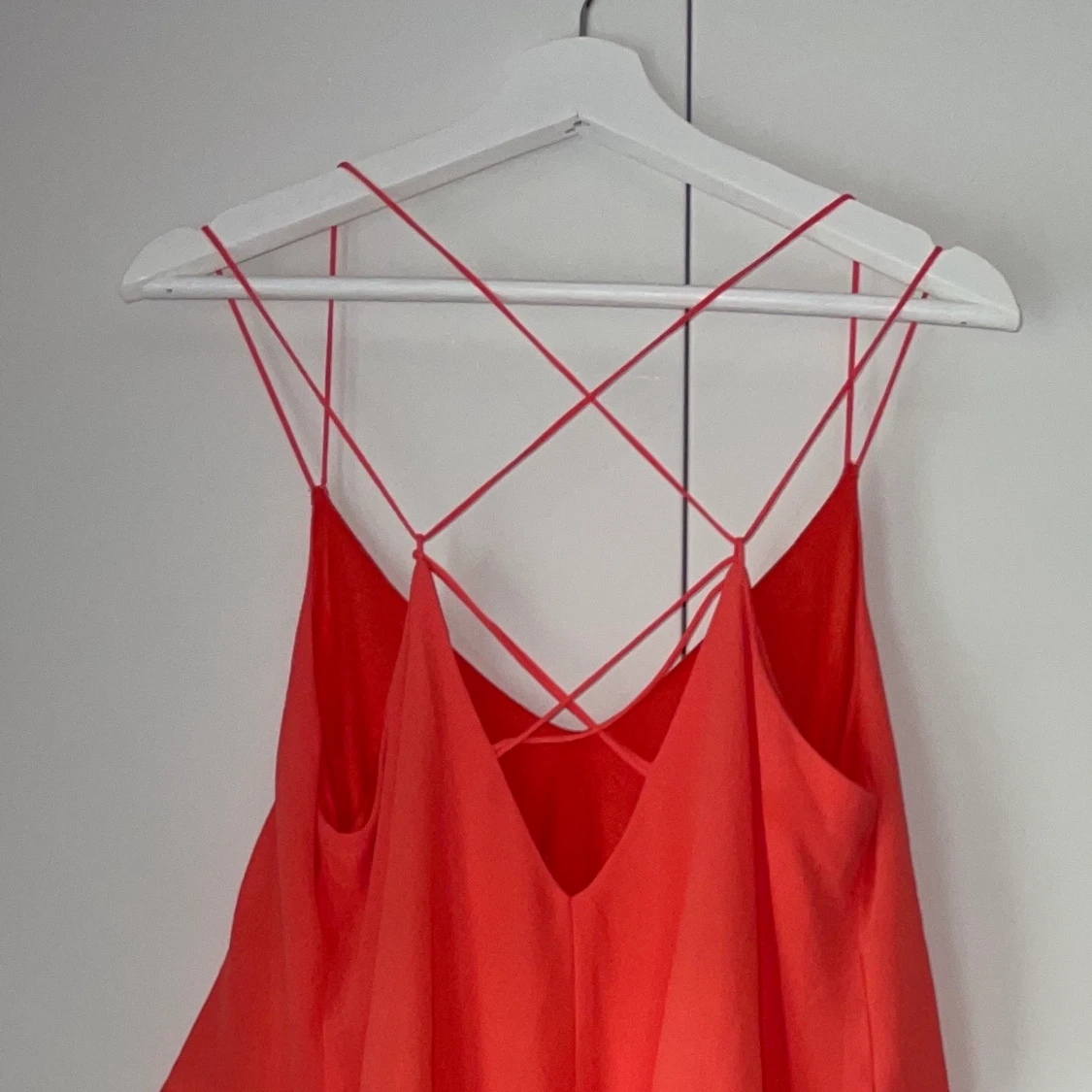 Lång orange klänning  - 91