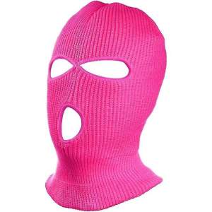 Product description  Full face mask ski mask hat 3 holes balaclava cap army Tactical CS windproof knitted hat winter Warm unisex hat Weight: 85g Good>Color: many colors Type: funny hat br Material: Acrylic