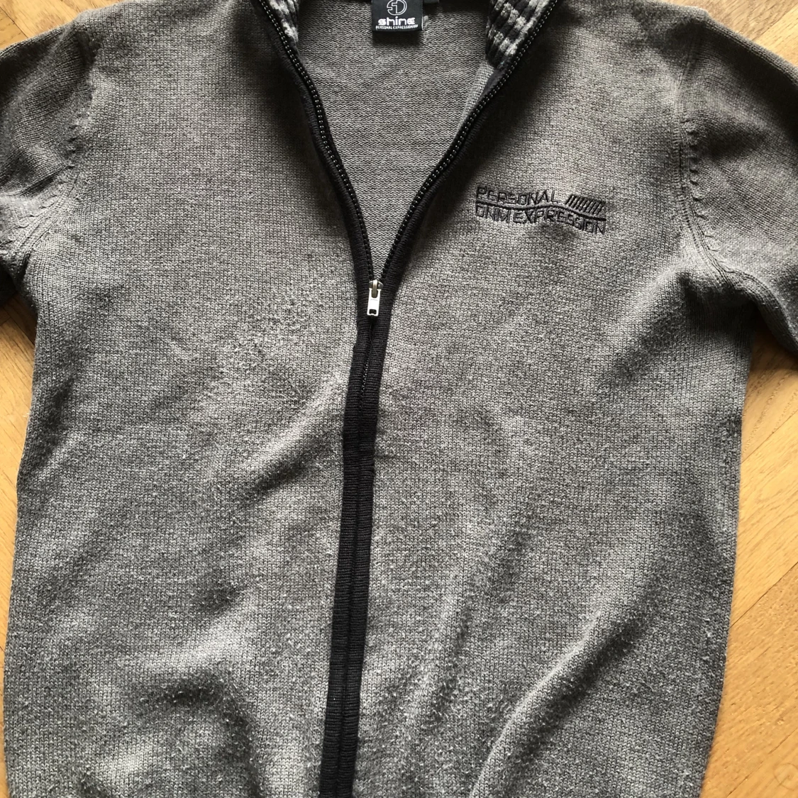 Grå Zip tröja - 90