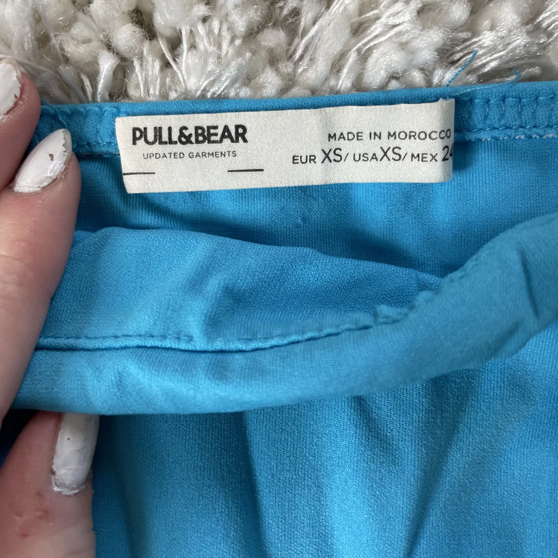 Blå Pul&bear tube topp  - 90