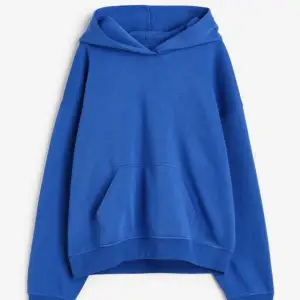 Säljer liknande blå hoodie från H&M, bara att min har snören också. Oversized. Knappt använd och fint skick. Kan sälja för 100kr+frakt vid snabba affär. Annars 150kr+frakt