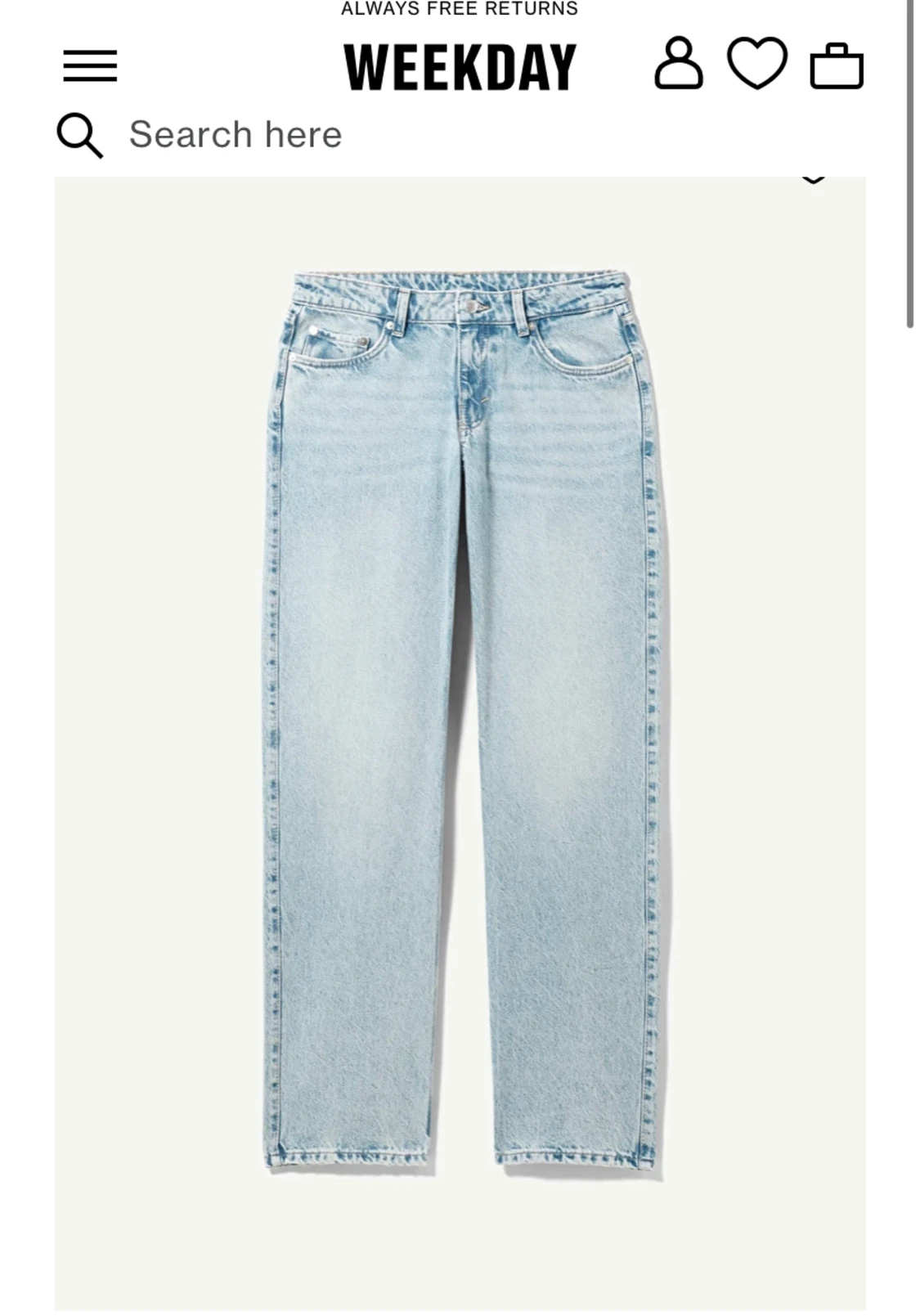 Lågmidjade blåa jeans