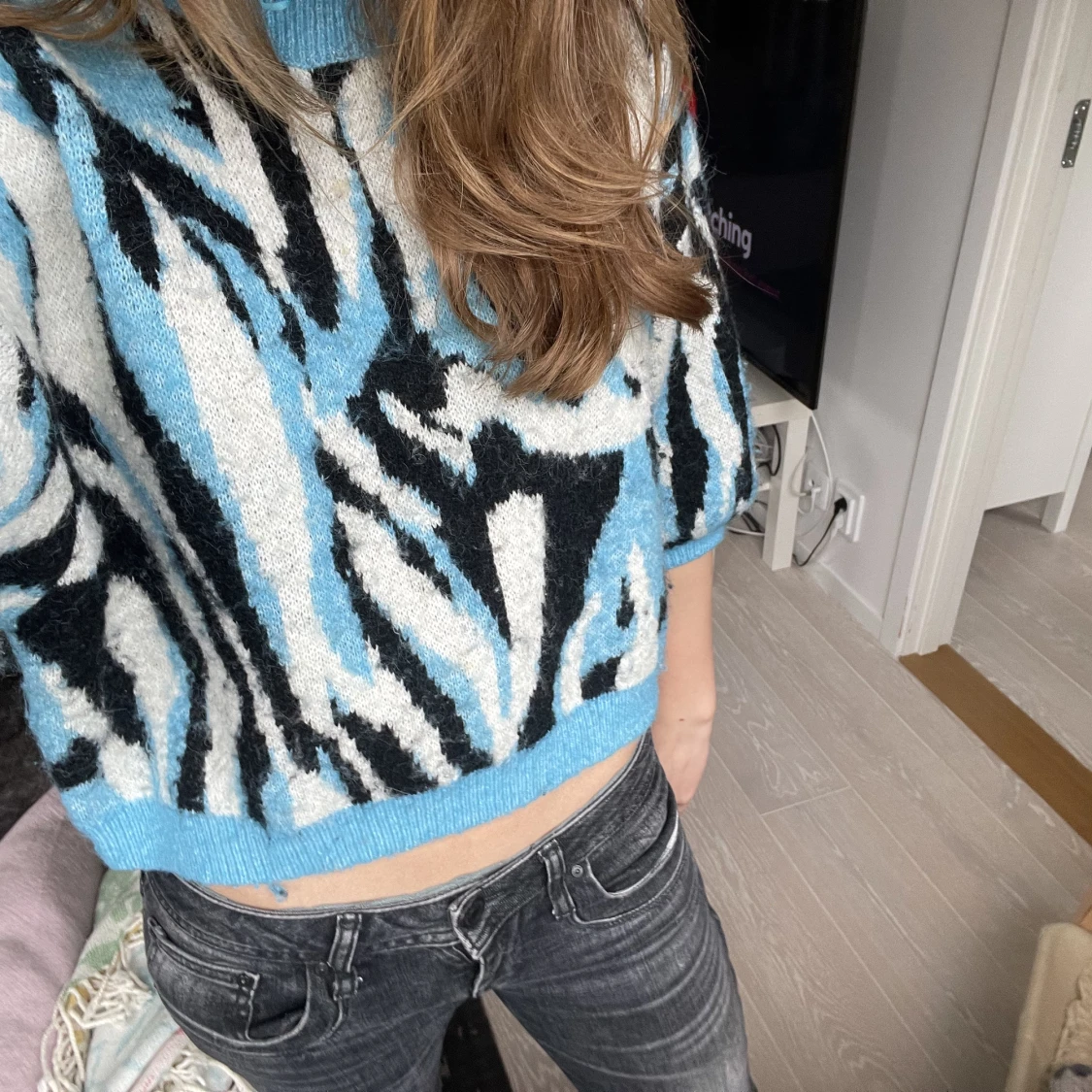 Stukad kortärmad tröja - 90