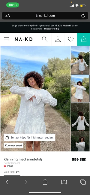 nakd klänning - säljer denna fina klänning då den inte riktigt var min stil tyvärr. Superfin, med lapparna kvar!!!!Har i både 34 och 36! 💕 