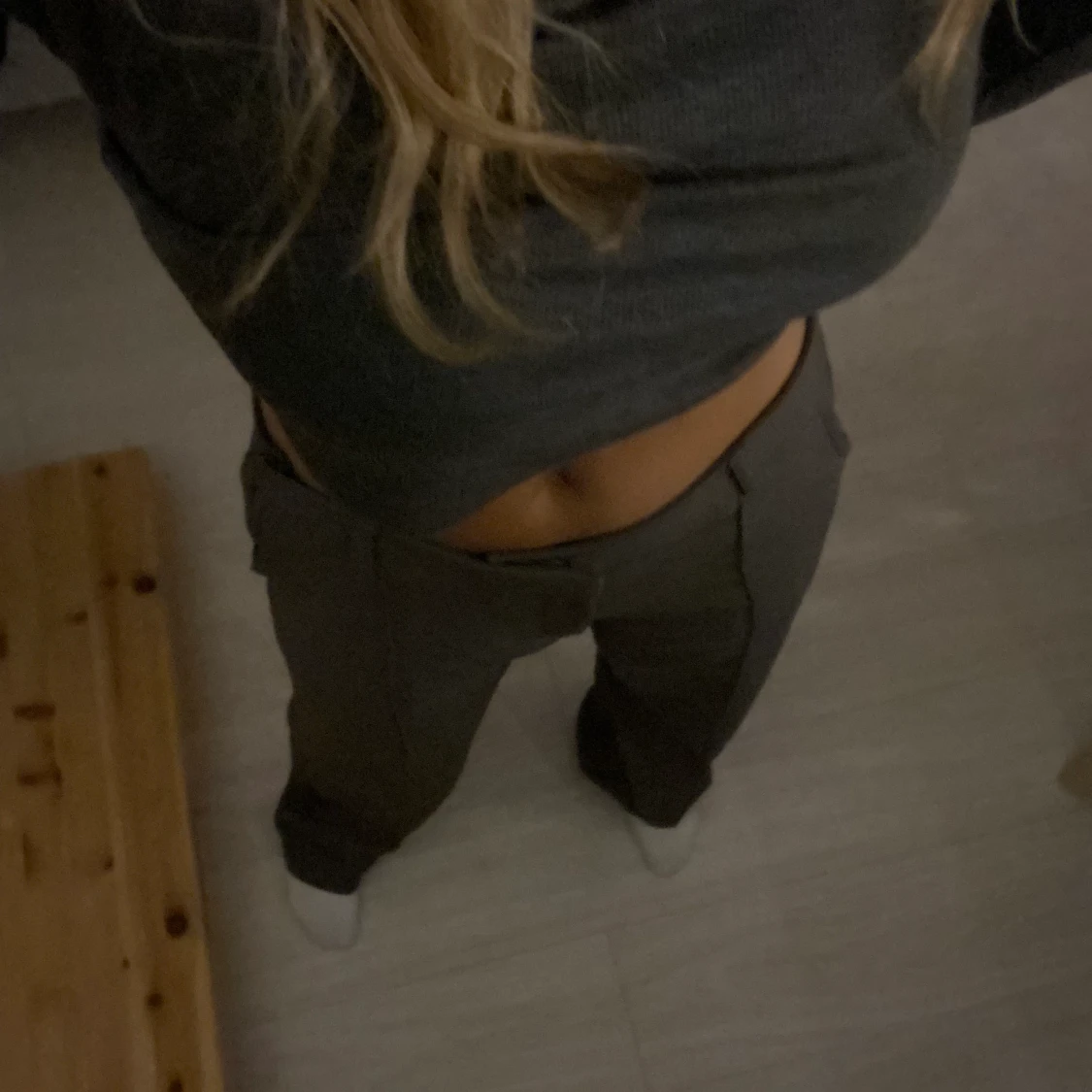 Grå Kostymbyxor  - 91