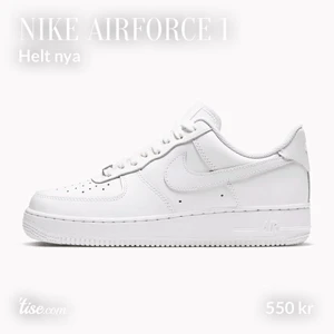 Nike airforce 1 - INTRESSEKOLL  Jag funderar på att sälja mina nya airforce 1 för att dem är tyvärr för stora för mig :( Har bara använt dem 1 gång Pris kan diskuteras.  Storlek 36,5 Nypris: 1 349kr