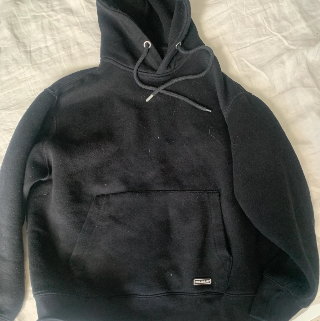 Pull&bear, helsvart hoodie strl xxs,  - 90