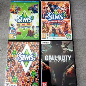 Sims 3 och Call of Duty; Black ops  - Jag kan tänka mig att skänka bort Sims3 skivor och en Call of Duty skiva.   Köparen står för frakten. HÖR AV ER PRIVAT!❤ Det blir lättare eftersom jag kan ge bort allt ifrån 1- alla 4 skivor samtidigt
