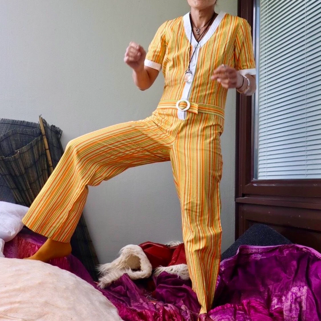 Vintage byxdress xs 70s