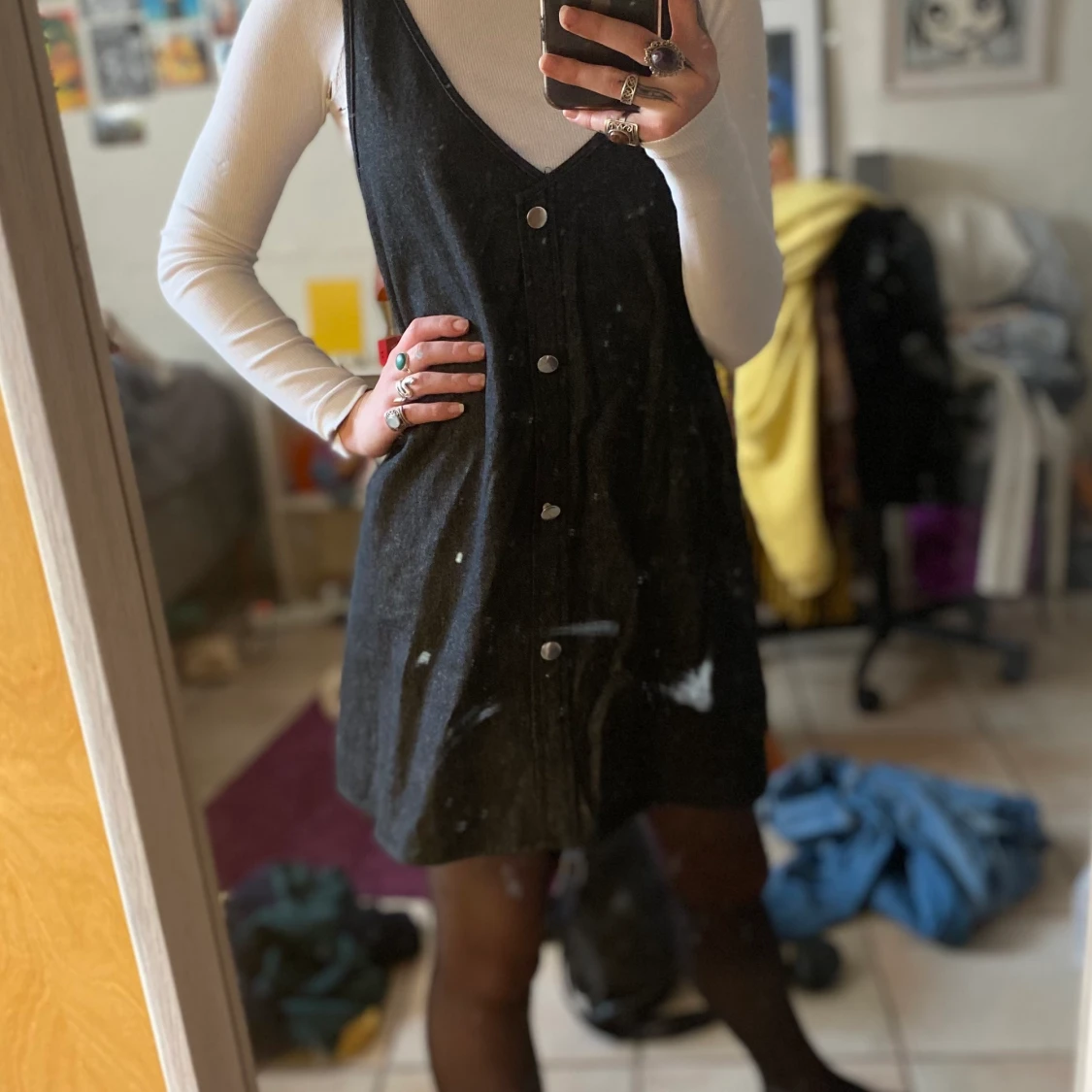 Kort jeansklänning  - 90