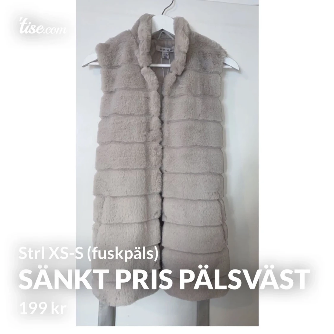Pälsväst strl XS-S (34)