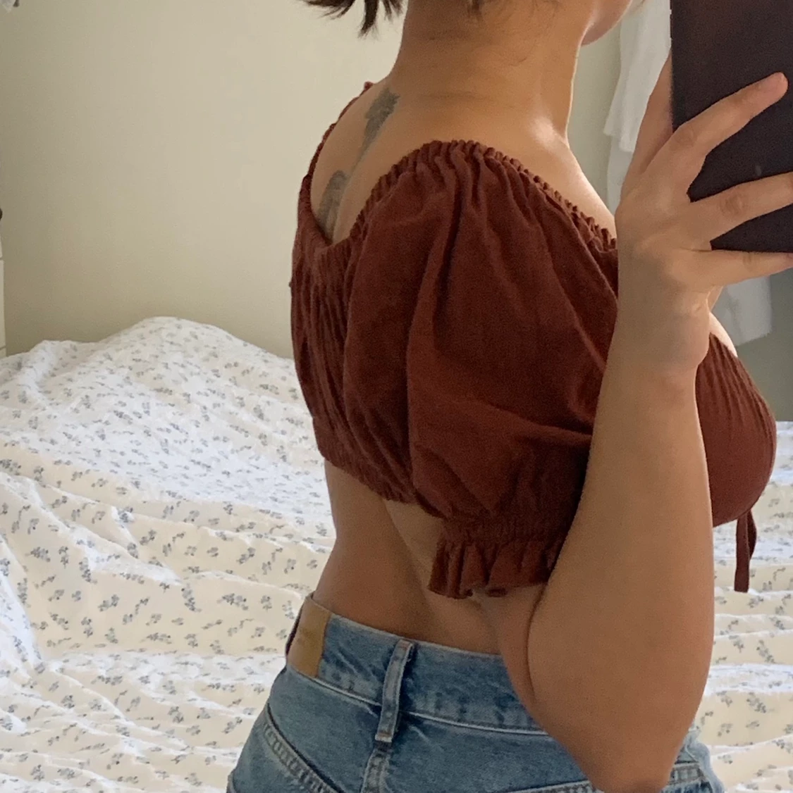 Brun Boho Topp  - 90