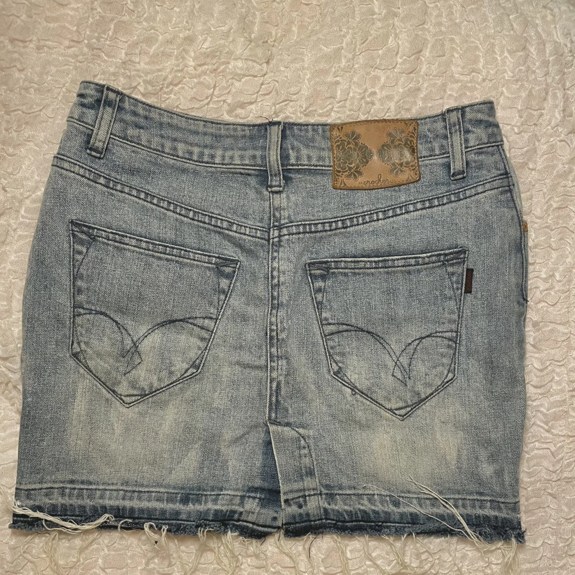 Lågmidjad jeanskjol - 90