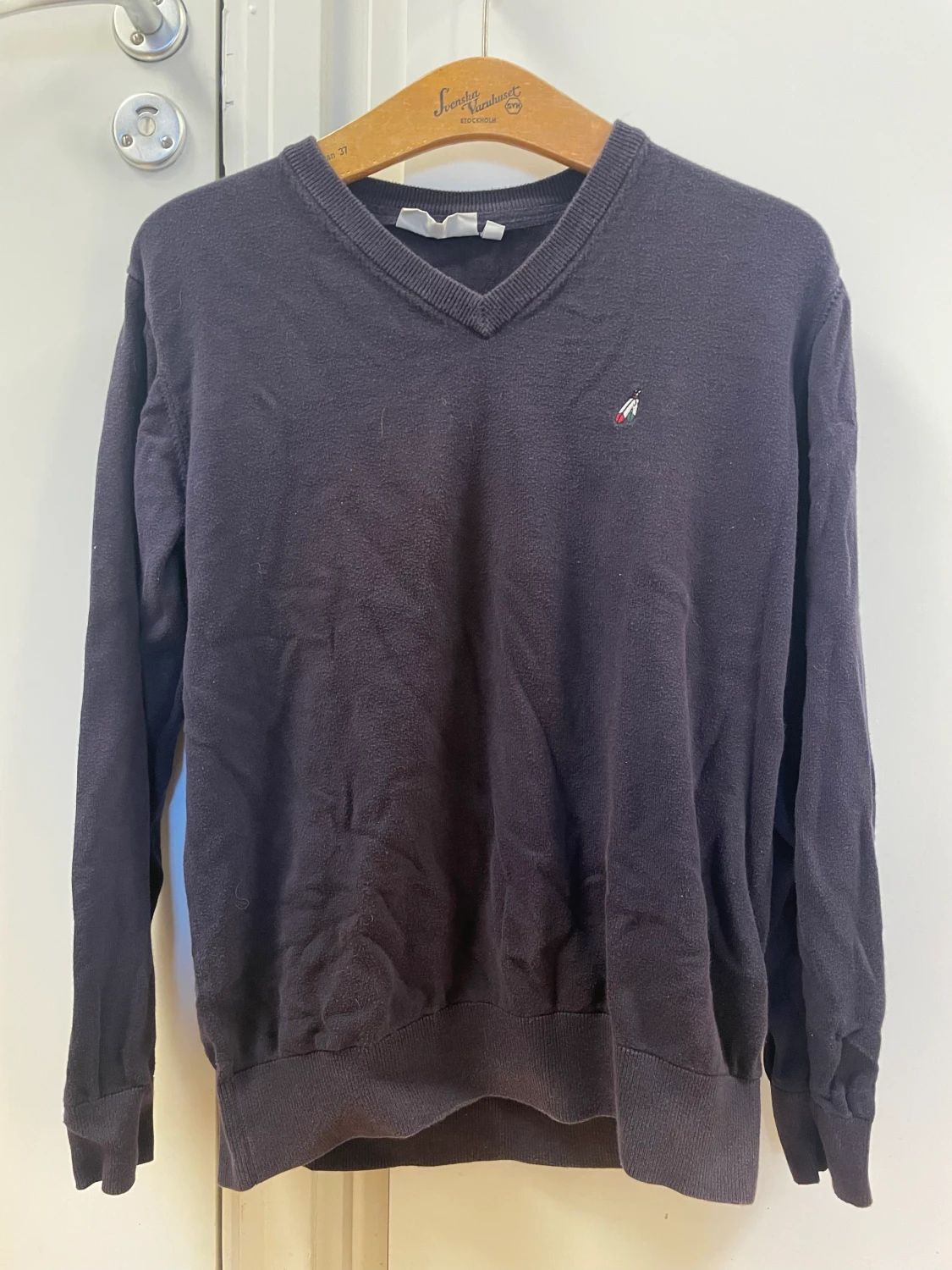 Mörkblå Collegetröja  - 90