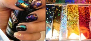 Färgglada Glitter Nagel Klistermärken  - 25kr/paket  Finns 10 färger kvar  Samma frakt 