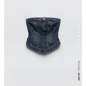Zara jeans topp - Jeans topp från zara helt oanvänd i storlek xs men skulle säga att den skulle passa en s också, prislappen sitter kvar kontakta för fler bilder.