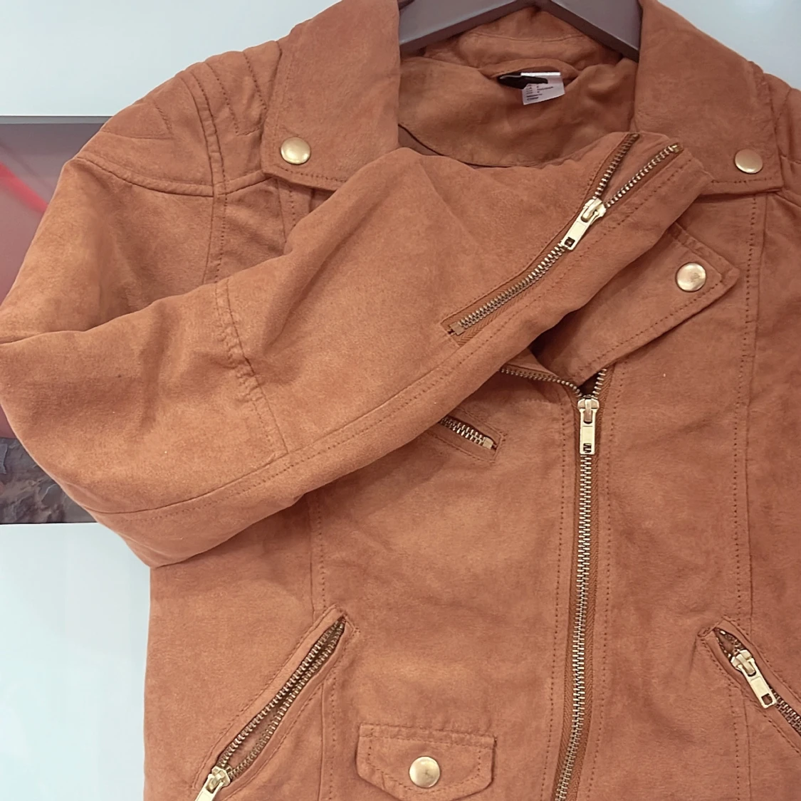 brun beige sommar jacka  - 90