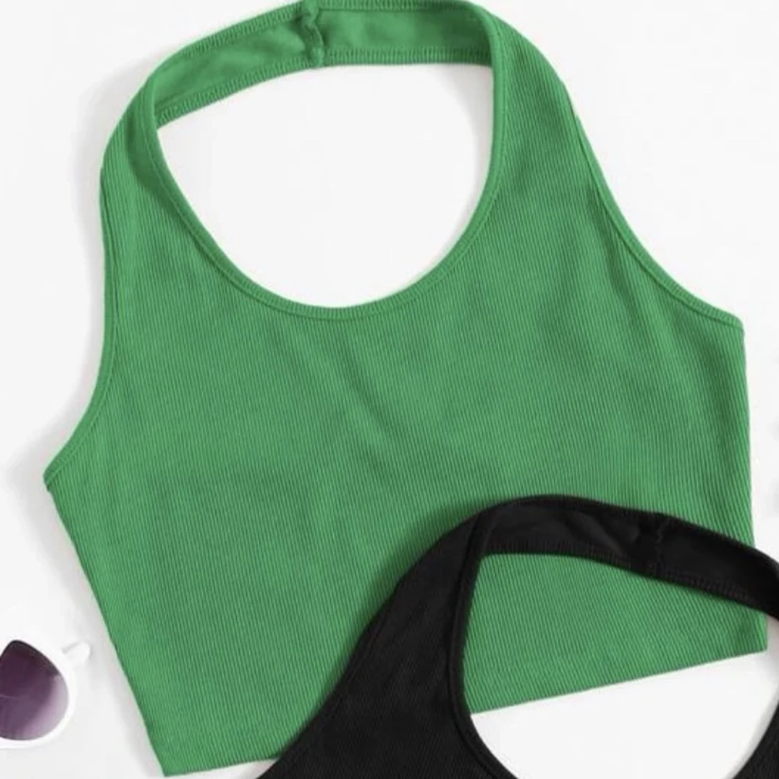 Grön Halterneck Topp - 90