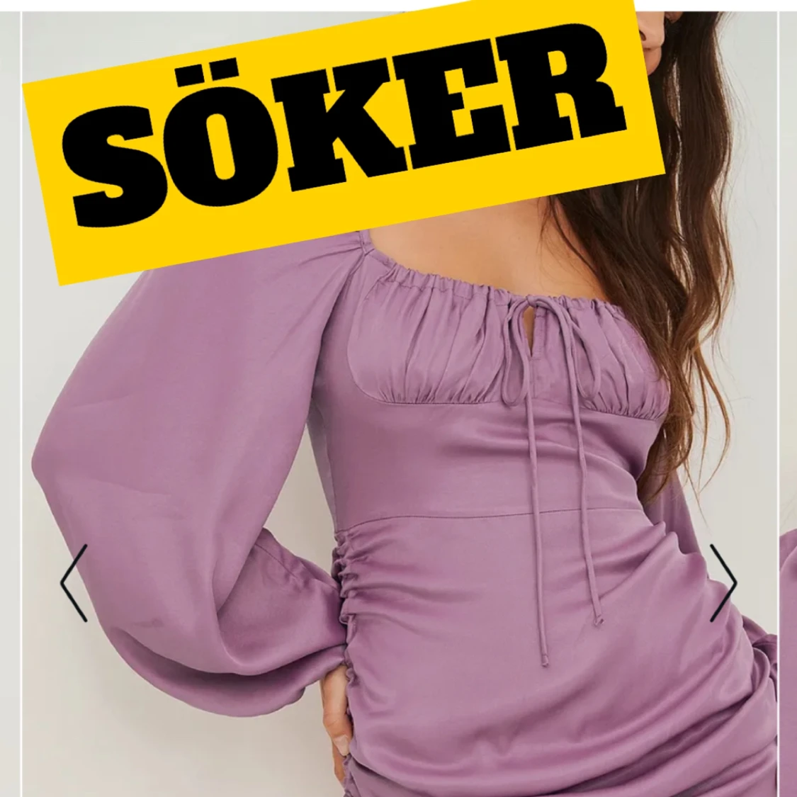 SÖKES Satinklänning från NA-KD