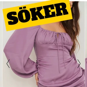 SÖKES Satinklänning från NA-KD - Söker denna klänning i lila från NA-KD i storlek Small/36. Hör av dig om du är villig att sälja så kan vi diskutera pris!🥰