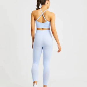 Blåa tights från aybl  - Jättefina tights från AYBL i en ljus blå färg i strl S🤗