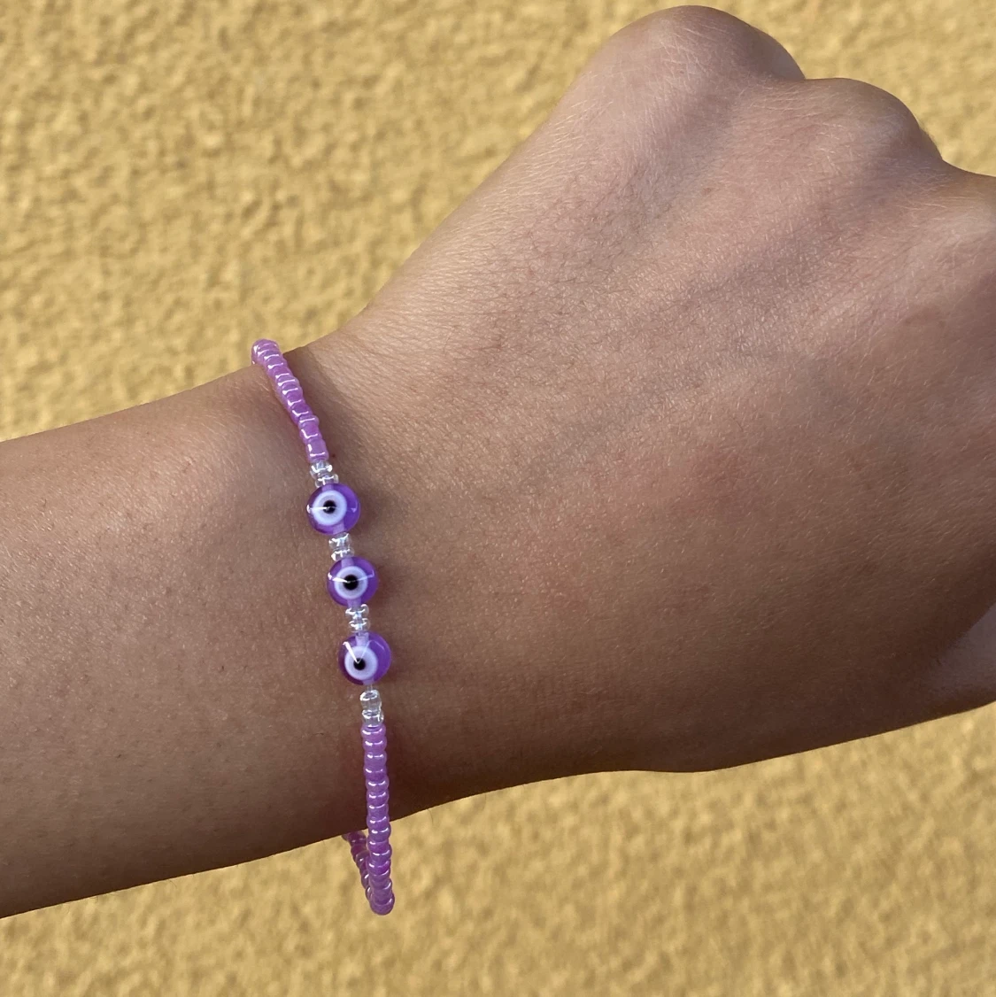 Lila Evil eye armband 💜