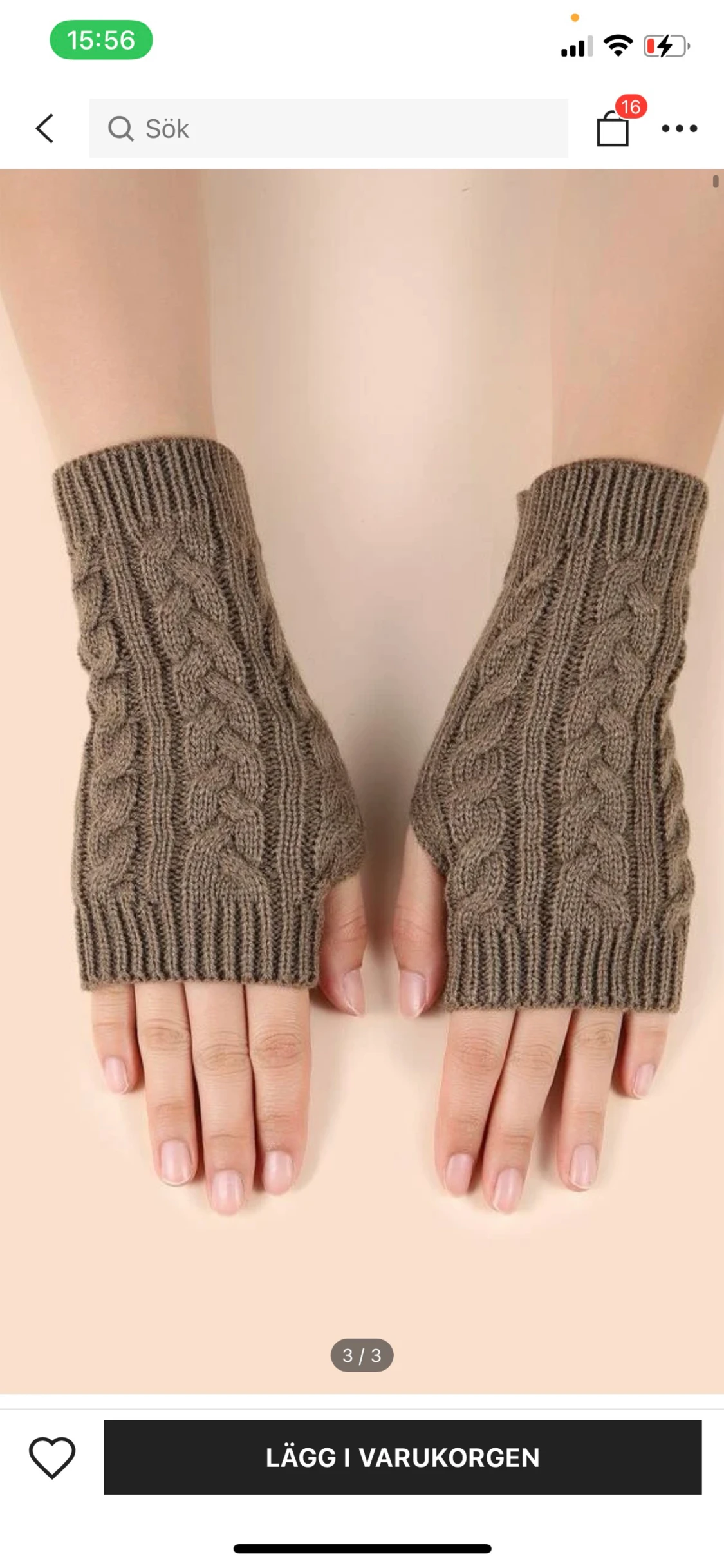 Fingerlösa handvärmare! Fingervantar - 90