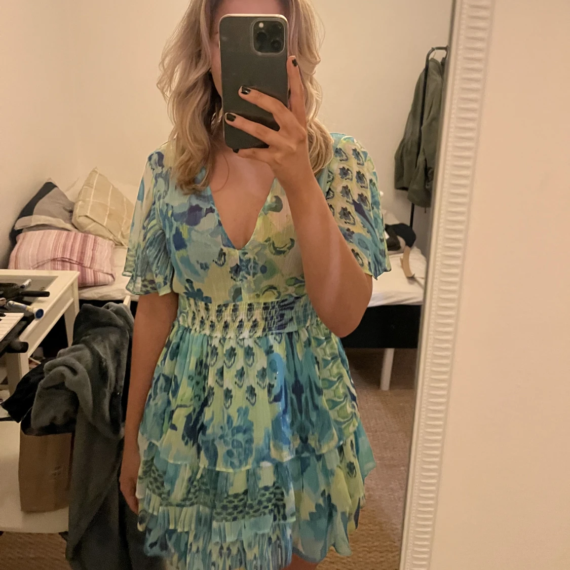 Mönstrad klänning - 90