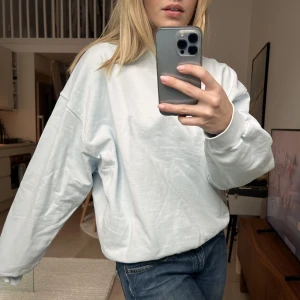 ADSGN sweatshirt - Säljer min ADSGN sweatshirt som är ute ur sortimentet! Har dessvärre blivit blekt på baksidan när jag var hos frissan men ingen som märks om man inte vet om det då färgen redan är så ljus. (Smuts på spegeln på andra bilden)🦋 Kvar!