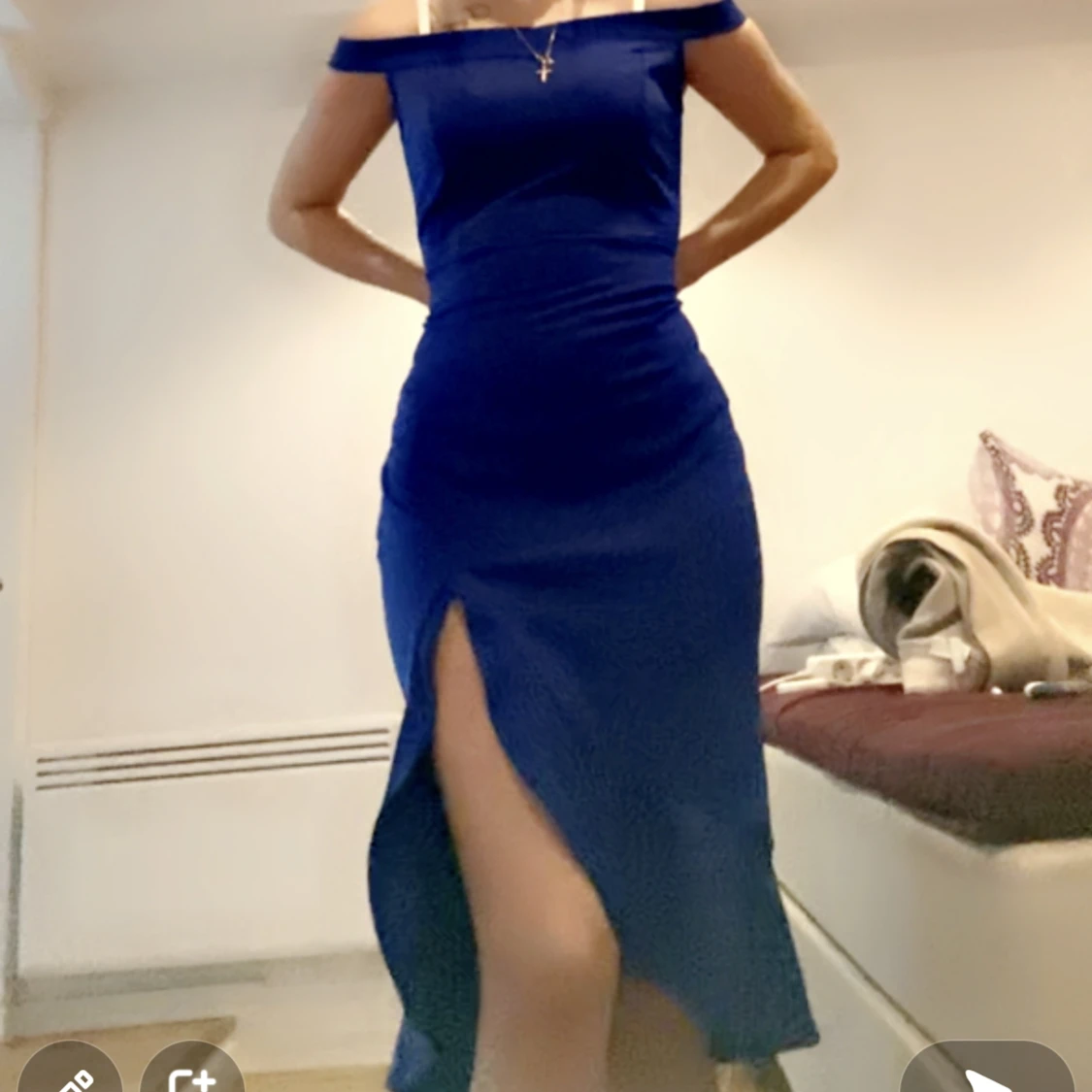 Marinblå klänning 