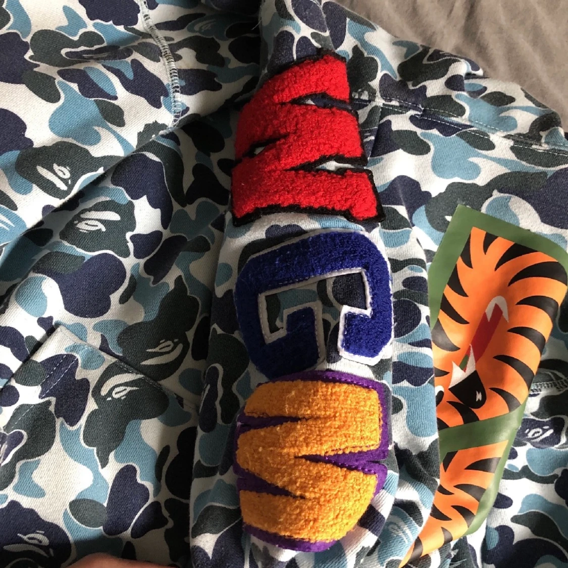 baby blue bape hoodie  - 90