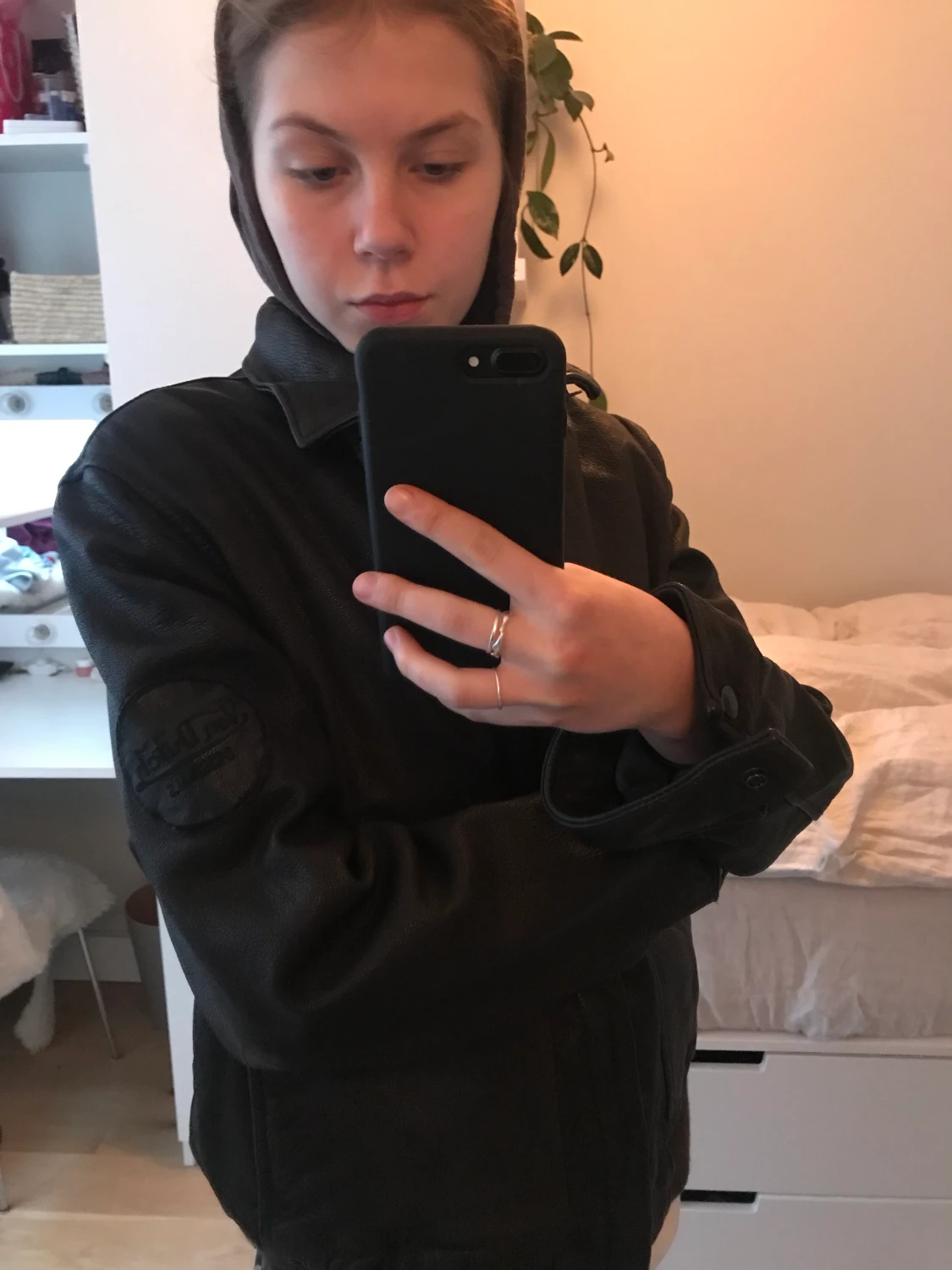 Von Dutch läder jacka - 90