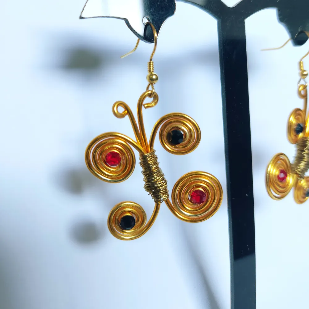 Handmade butterfly earrings . Accessoarer.