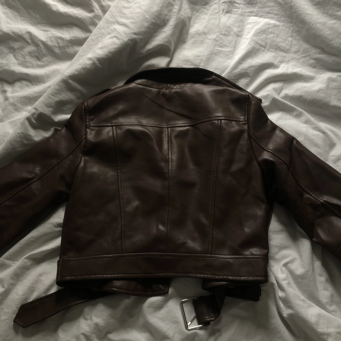 brun skinnjacka - 90