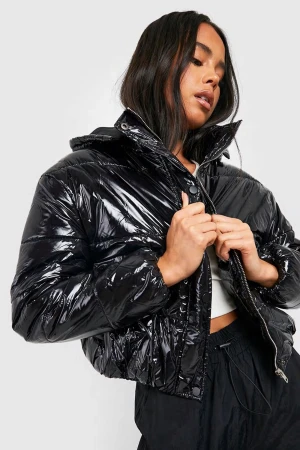 Pufferjacka - Helt ny läderjacka, strl 36. Prislappen är kvar