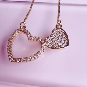 Heart diamond necklace - 💖NEW 🩷18k gold plated 🩷Hypoallergenic 🩵 Does not tarnish 🩵Does not change color 🧡Good quality💯 🫶📦with jewerly box 🫶5pc available 🫶worth to buy 🫶 worth the money  