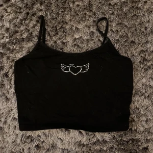 Topp - Svart topp med diamanter 