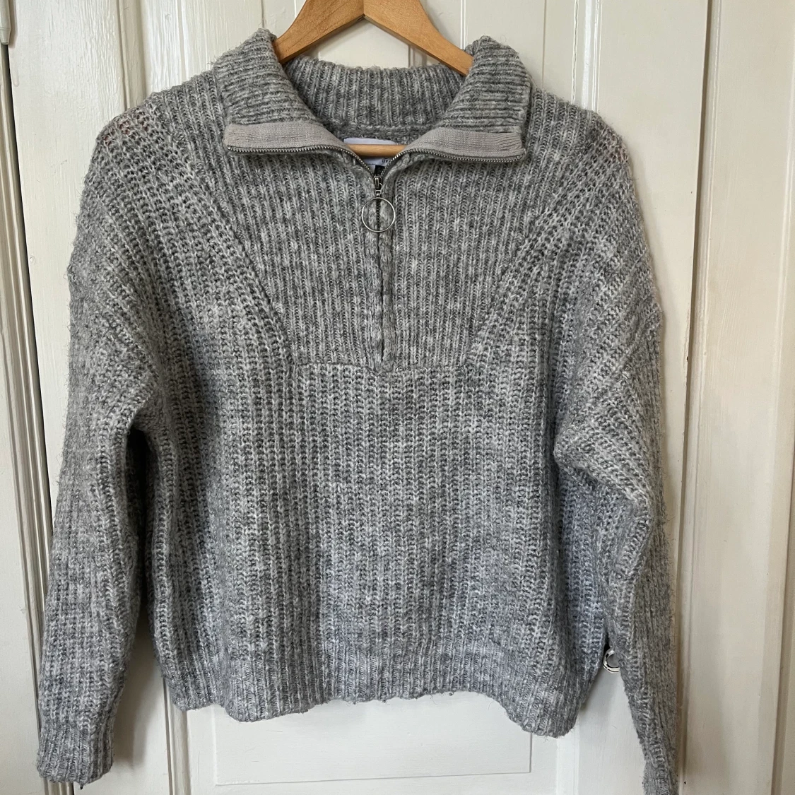 Stickad zip-tröja  - 91