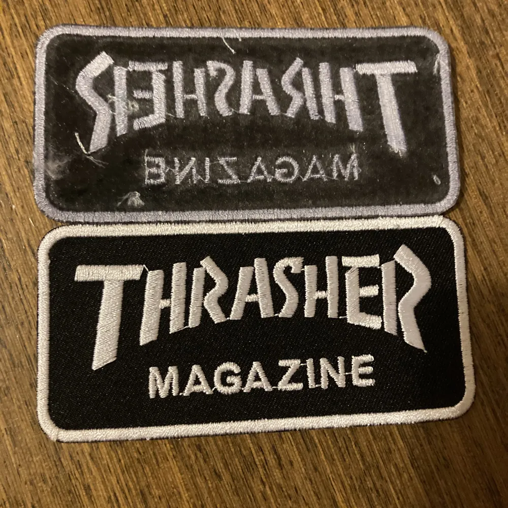 Thrasher logo tygmärke. Övrigt.