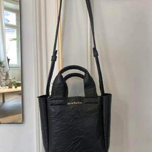 Mini Aleah Black Leather Bag.