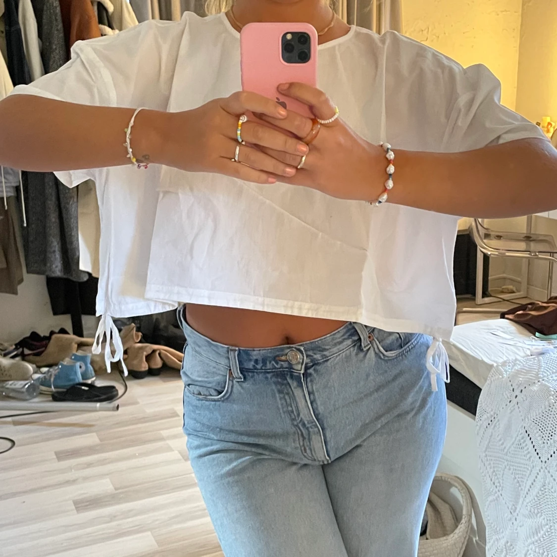 Vit kort skjorta🤍 - 91