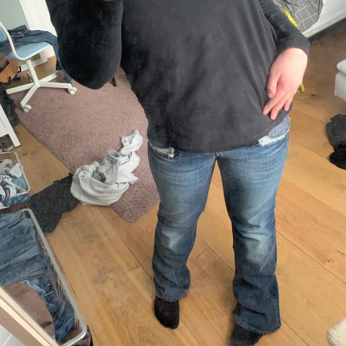 Lågmidjade jeans