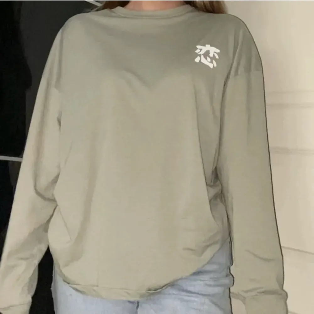 Säljer denna sjukt snygga långärmade t-shirten från Urban Outfitters! Den är ljusgrön med tryck på ryggen! Den är i storleken S men då den är oversized så sitter den ungefär som en L! Kontakta mig vid intresse🦋. Hoodies.