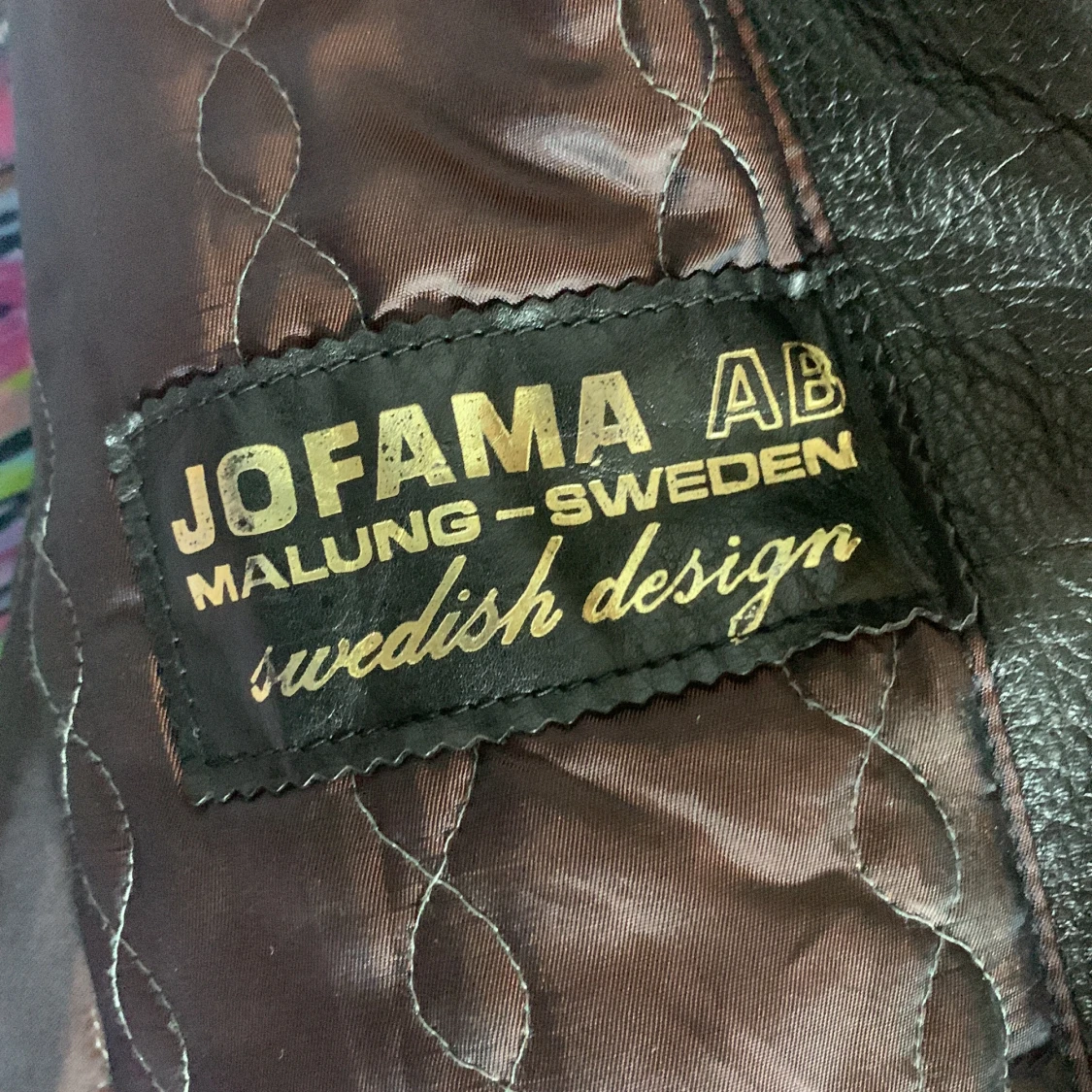 VINTAGE SVART SKINNKAPPA, JOFAMA - 91