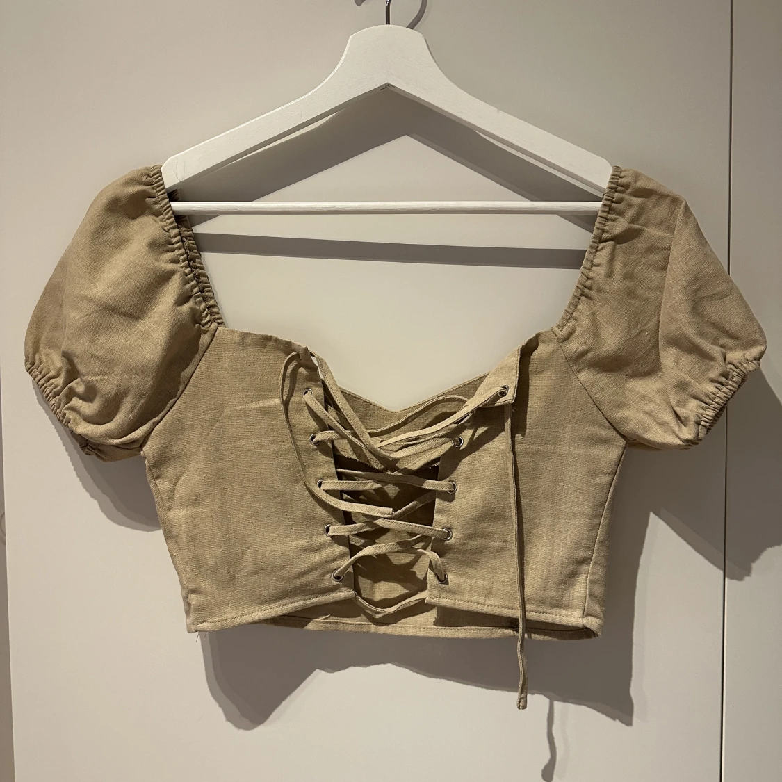 Beige linne top  - 91