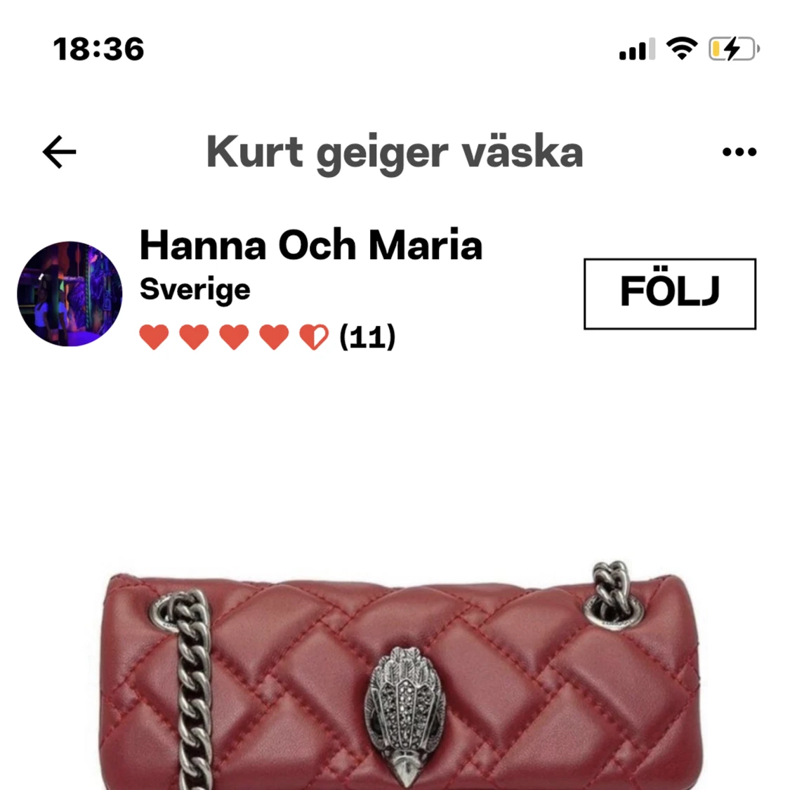 Undrar om någon vill byta väska en Zadig väska eller en Kurt geiger väska mot min maje i storlek liten - 90