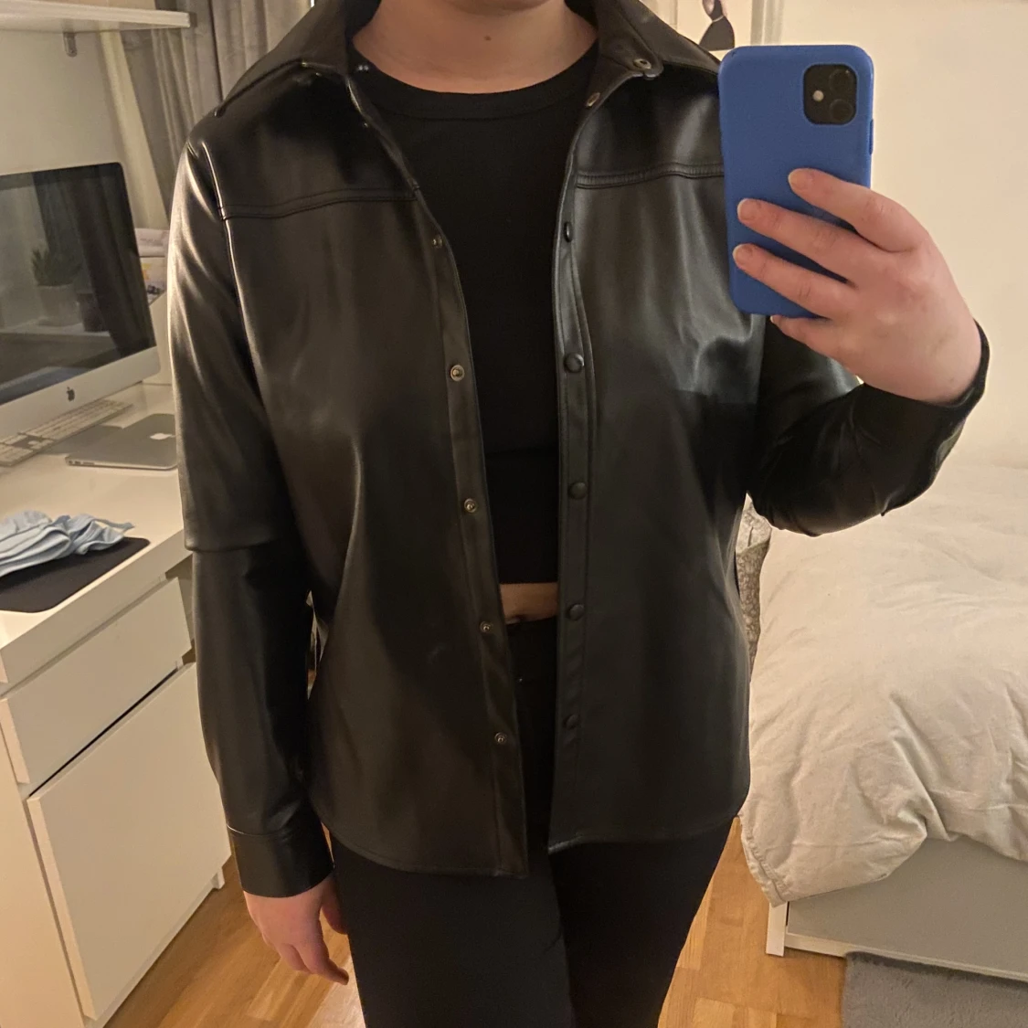 Skjorta/jacka i läder