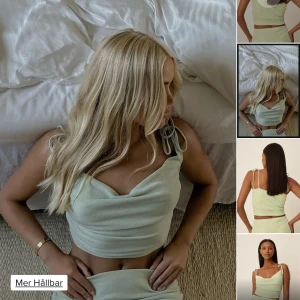 Set nakd  - Ett set med kjol och topp från Moa Mattssons kollektion för nakd, storlek S på båda delarna och är endast provade, setet är i grön glittrigt 