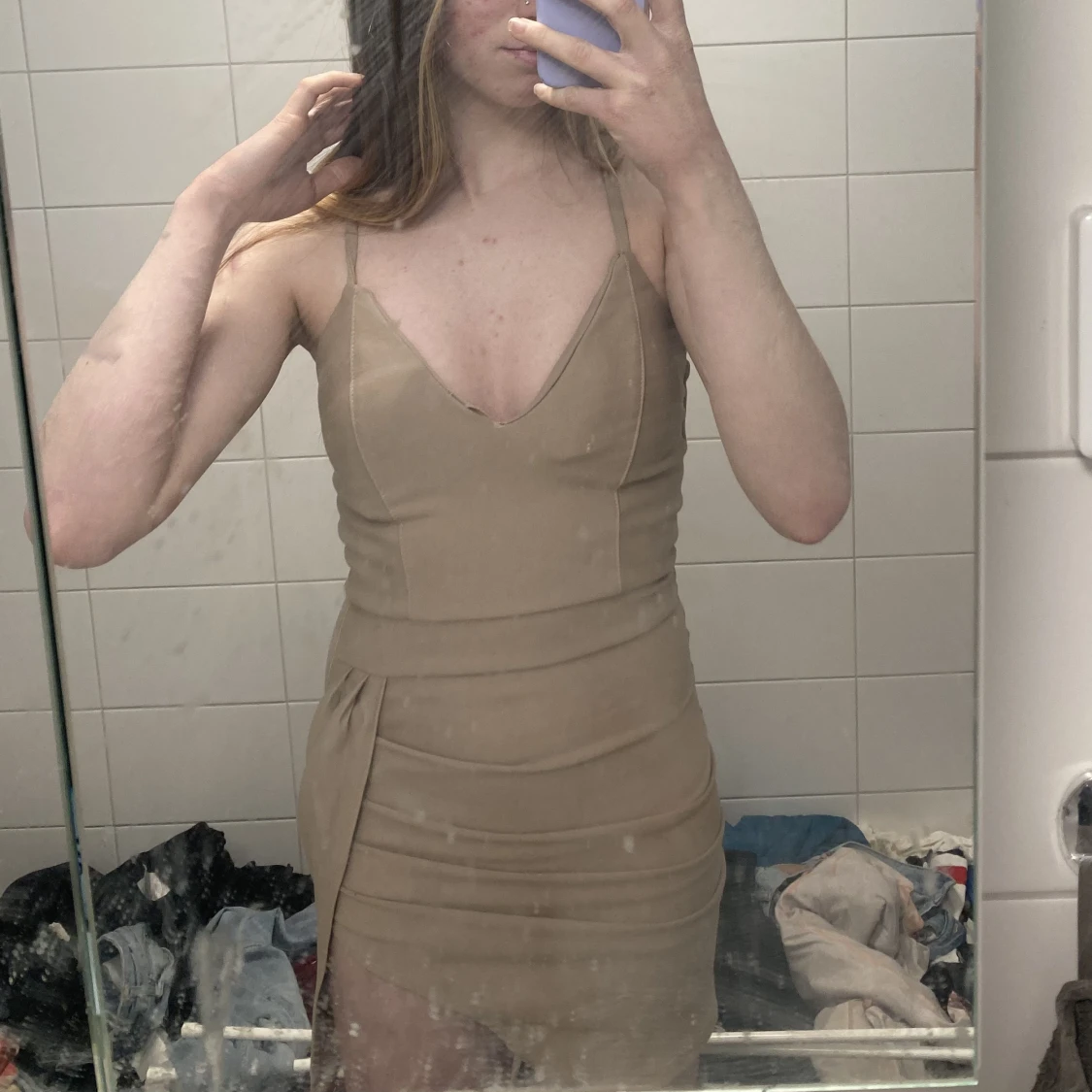 Beige klänning - 90