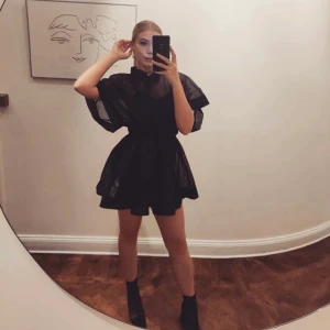 Organza shirt dress - Missguided organza shirt dress with belt and boxy sleeves. Comes with black slip dress for underneath. Worn once, perfect condition. EU size 36.